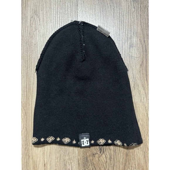 Y2K DC Shoes All Over Print Black Beanie‎ Hat - Picture 4 of 6